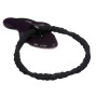 Medium size special ornament hair elastic with decoration in pink and dark violet Kosmart - 2