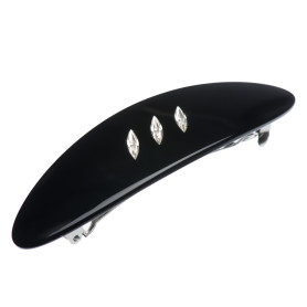 Medium size oval shape Hair barrette in Black Kosmart - 1