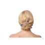 Medium size long and skinny shape Hair barrette in Blue and white Kosmart - 5