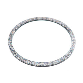 Medium size round shape Bracelet in Silver glitter  - 1