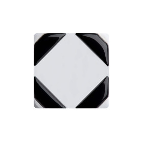 Medium size square shape Metal free earring in Black and white Kosmart - 1