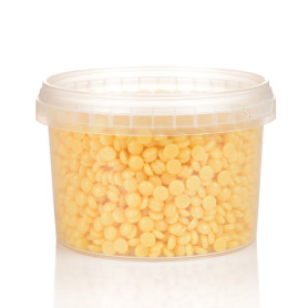 Yellow stripless depilation wax. Granules, 350 g PVC JAR DIM - 1