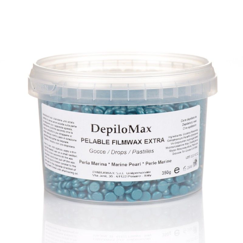 350 gr./indelis mėlynas su mikromika karštas FILMAX vaškas lašeliais depiliacijai DIM - 1