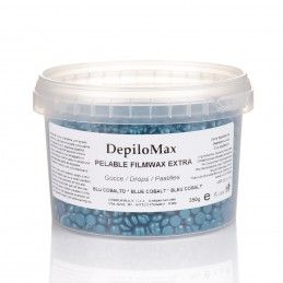 350 gr./indelis mėlynojo kobalto karštas FILMAX vaškas lašeliais depiliacijai DIM - 1