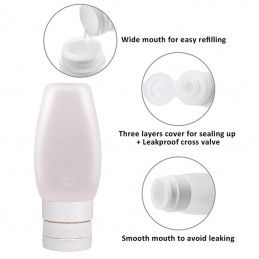 White reusable silicone container for cosmetic Comwell.pro - 5
