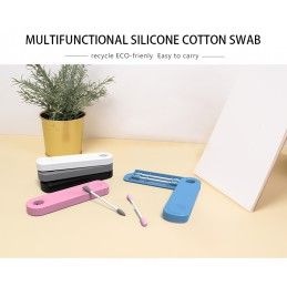 White reusable silicone cotton swabs Comwell.pro - 3