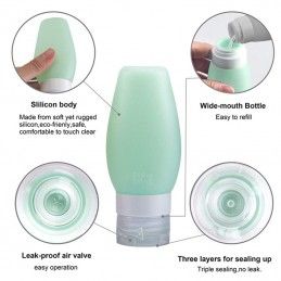 Green reusable silicone container for cosmetic Comwell.pro - 2