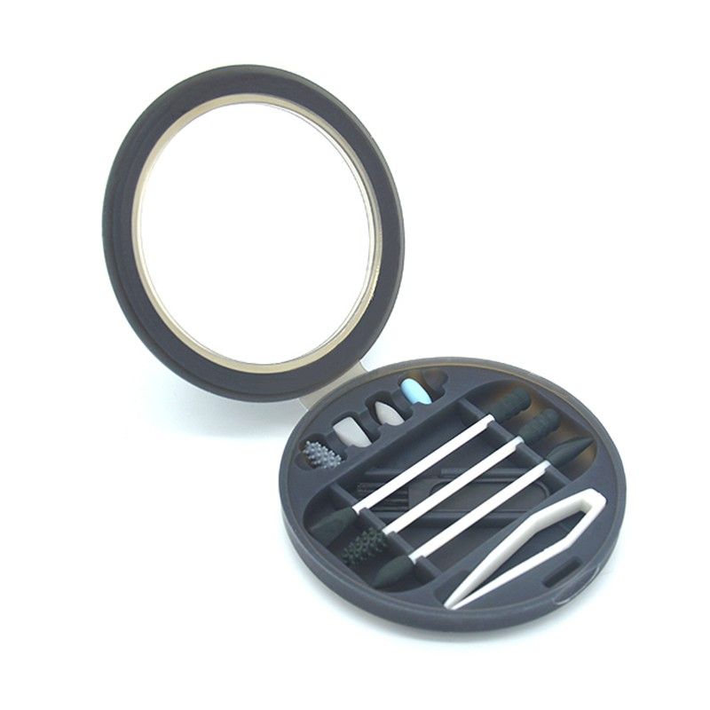 Black reusable silicone kit with mirror Comwell.pro - 1