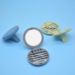 Grey reusable silicone kit with mirror Comwell.pro - 5