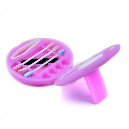 Pink reusable silicone kit with mirror Comwell.pro - 12