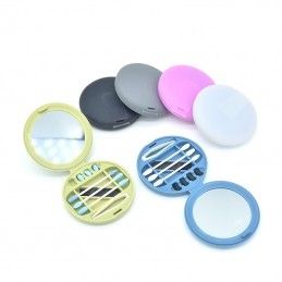 Pink reusable silicone kit with mirror Comwell.pro - 14