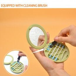 Pink reusable silicone kit with mirror Comwell.pro - 20