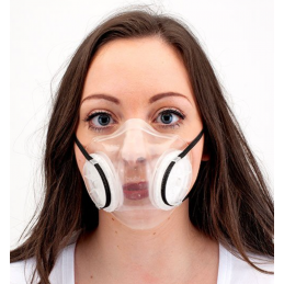 Bubl transparent reusable face mask DENMAN - 2