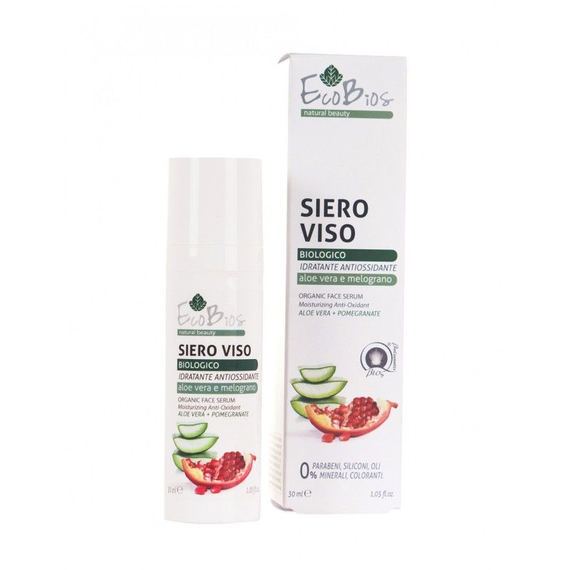 EcoBios Aloe & Pomegranate Organic Face serum 30 ml. moisturizing  anti-oxidant ERBORISTICA - 1