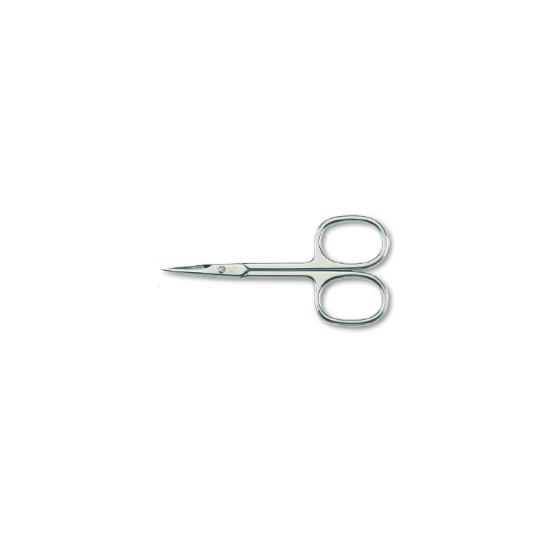 Cuticle scissors carbon steel, nickel plated, curved blades  3,5'' Kiepe - 1