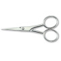 Moustache scissors carbon steel, nickel plated, straight blades  4'' Kiepe - 1