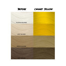 Crazy Color Semi Permanent Hair Colour Dye Cream by Renbow Canary Yellow