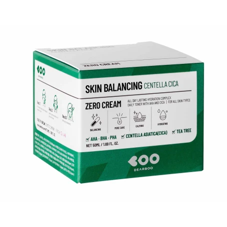 Dearboo Skin Balancing Centella Cica Zero Cream (AHA-BHA-PHA), 50g