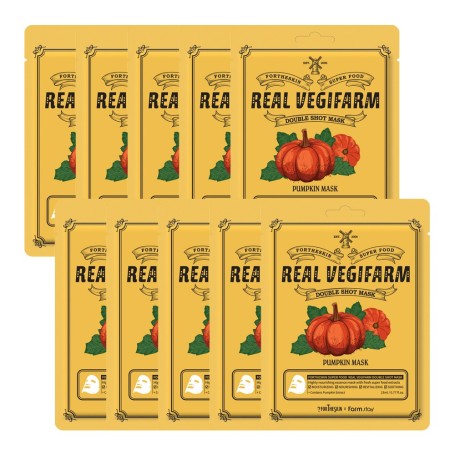 FORTHESKIN Super Food Real Vegifarm Double Shot Mask - Pumpkin, 23ml