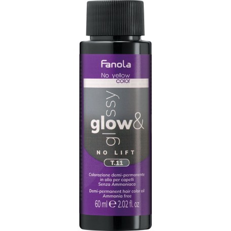 Fanola Glow & Glossy T.11 Demi-Permanent Hair Color Oil, Ammonia Free, 60ml