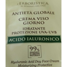 Antieta Globale L'Erboristica Face Day cream Moisturizing&Protective UVA-UVB Antiaging with Hialuronic acid, 2ml.