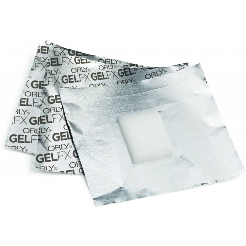 Gel FX Foil Remover Wraps, pak 100vnt ORLY - 1