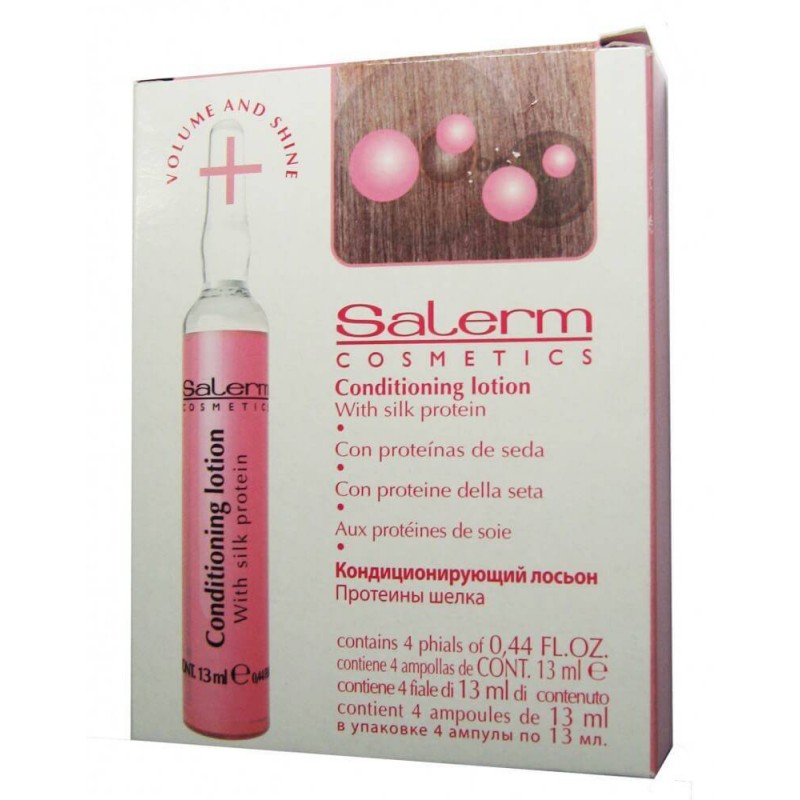 Losjonas silpniems ir cheminių procedūrų paveiktiems plaukams ampulėse Salerm - 1