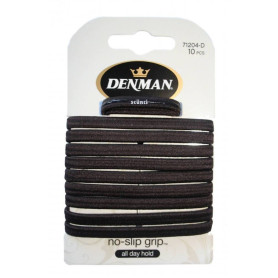 10 pk No Slip Elastics Brown DENMAN - 1