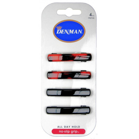 4pk 5.5cm No Slip No Damage Barrette DENMAN - 1