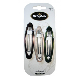 3pk 8cm No Slip No Damage Oval Clips DENMAN - 1