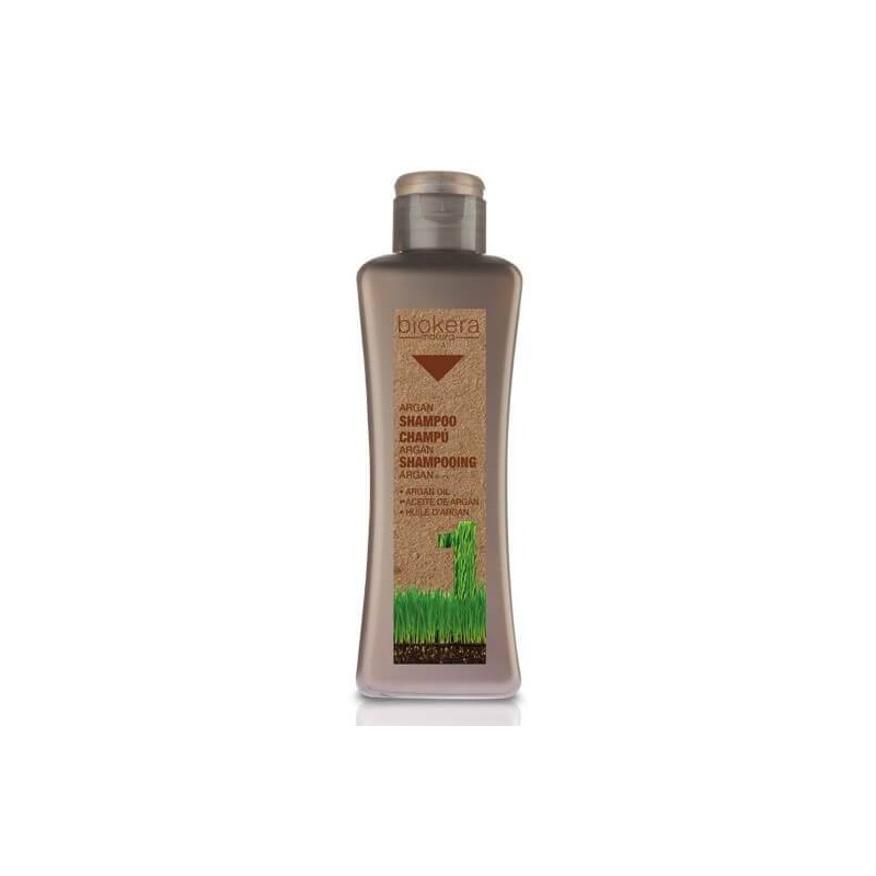 Biokera natura argan shampoo - plaukus atstatantis ir maitinantis šampūnas su argano aliejumi Salerm - 1