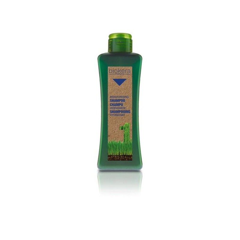 Biokera moisturizing hair shampoo - Drėkinantis šampūnas su kviečių gemalų aliejumi Salerm - 1