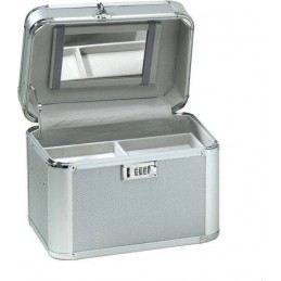  Dėžė kosmetikai, sidabriška, pl30x20xh22cm, rakinama Comair - 1