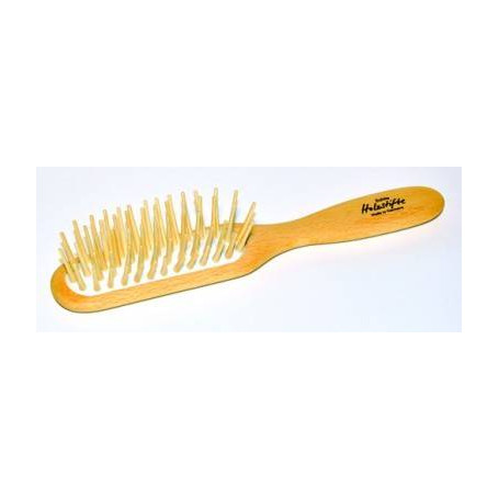 Hair brush 216x33mm with very long 25mm wooden teeth KELLER - 1