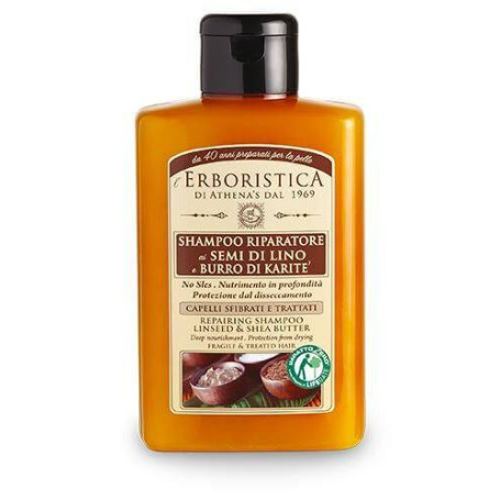 REPAIRING SHAMPOO with Linseed Oil and Shea Butter ERBORISTICA - 1